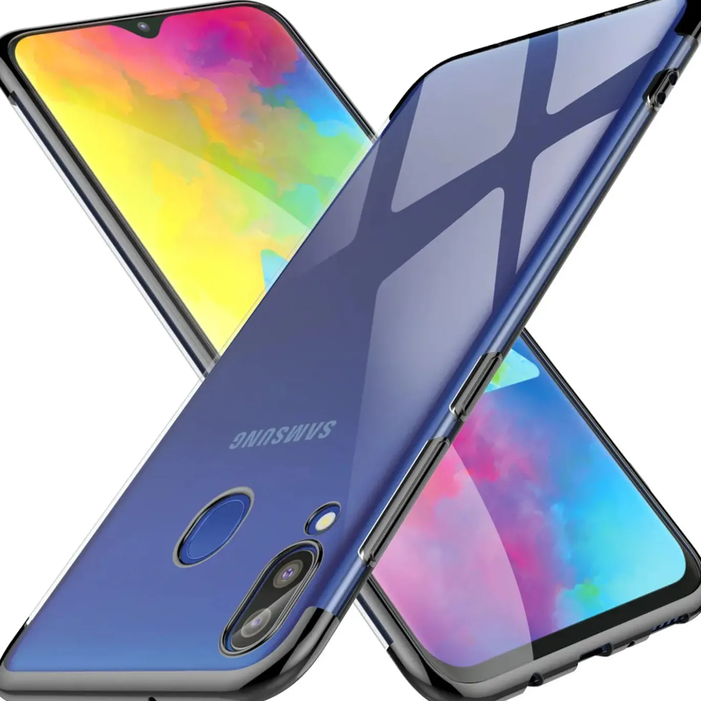 Samsung Galaxy M20 - Transparente Hülle mit Akzenten