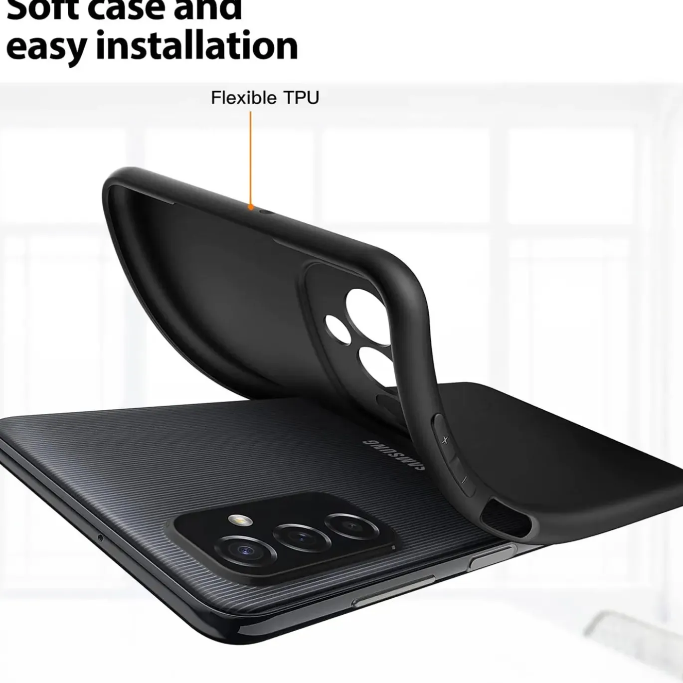 Samsung Galaxy M52 5G - Slim Silikon Backcover Schwarz