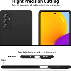 Samsung Galaxy M52 5G - Slim Silikon Backcover Schwarz