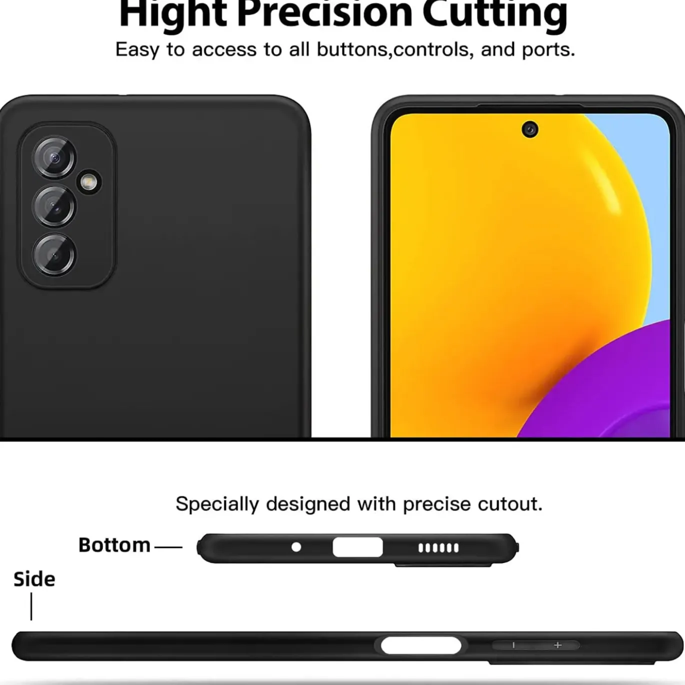 Samsung Galaxy M52 5G - Slim Silikon Backcover Schwarz