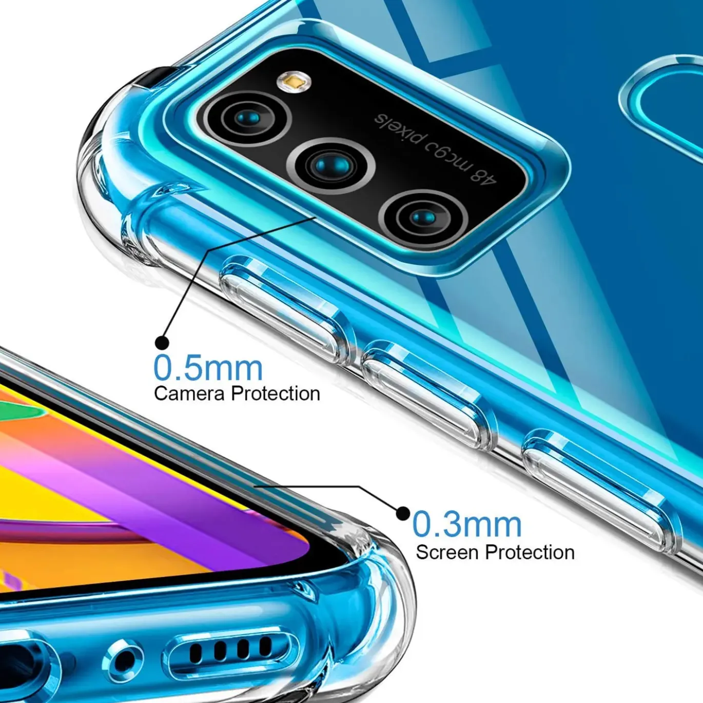 Samsung Galaxy M30s / M21 - Stoßfestes Clear Case