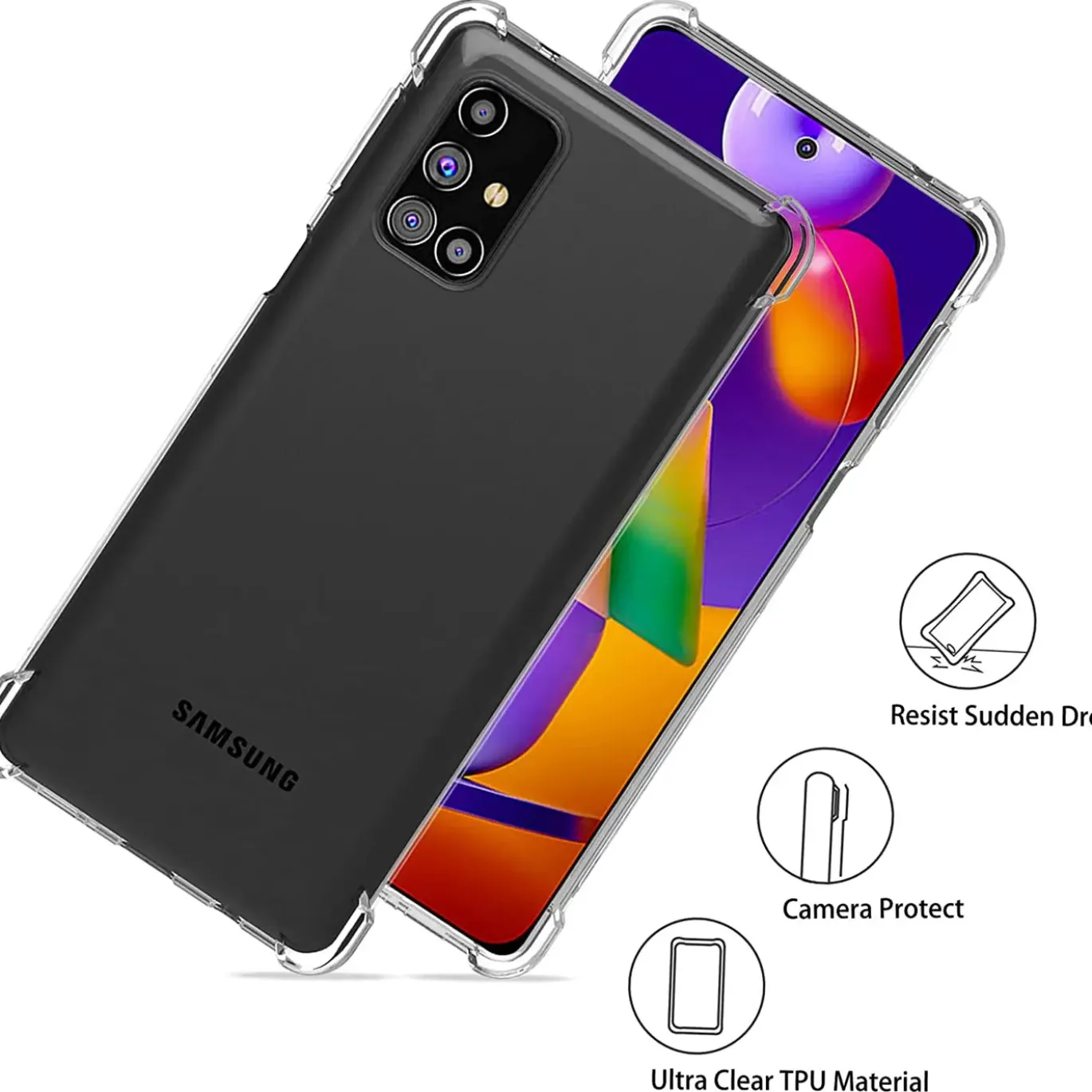 Samsung Galaxy M31s - Stoßfestes Clear Case