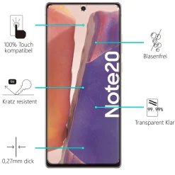 Samsung Galaxy Note 20 - 9H Displayschutzfolie 2x Display & Kamera