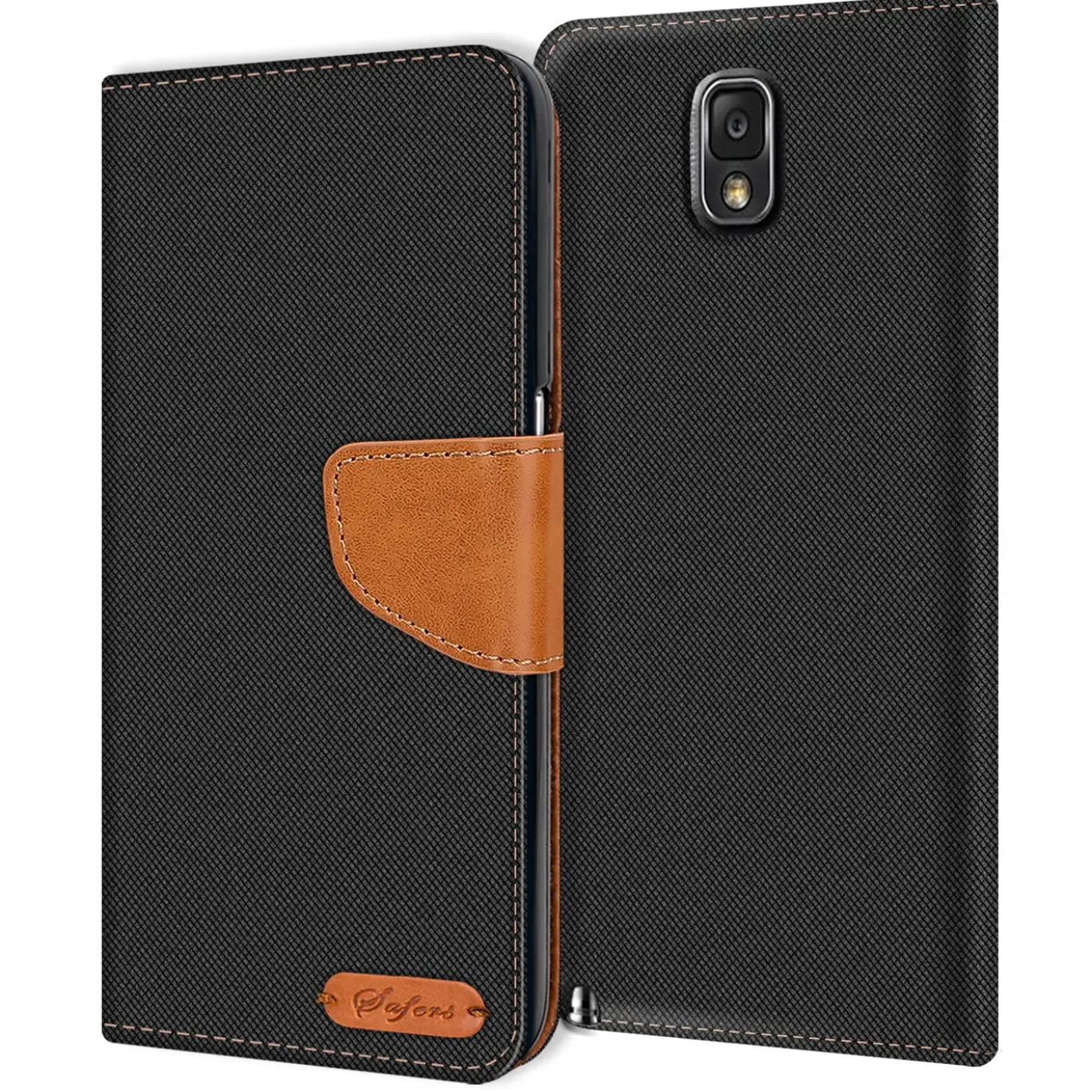 Samsung Galaxy Note 3 - Jeanslook Klapphülle mit Kartenfach