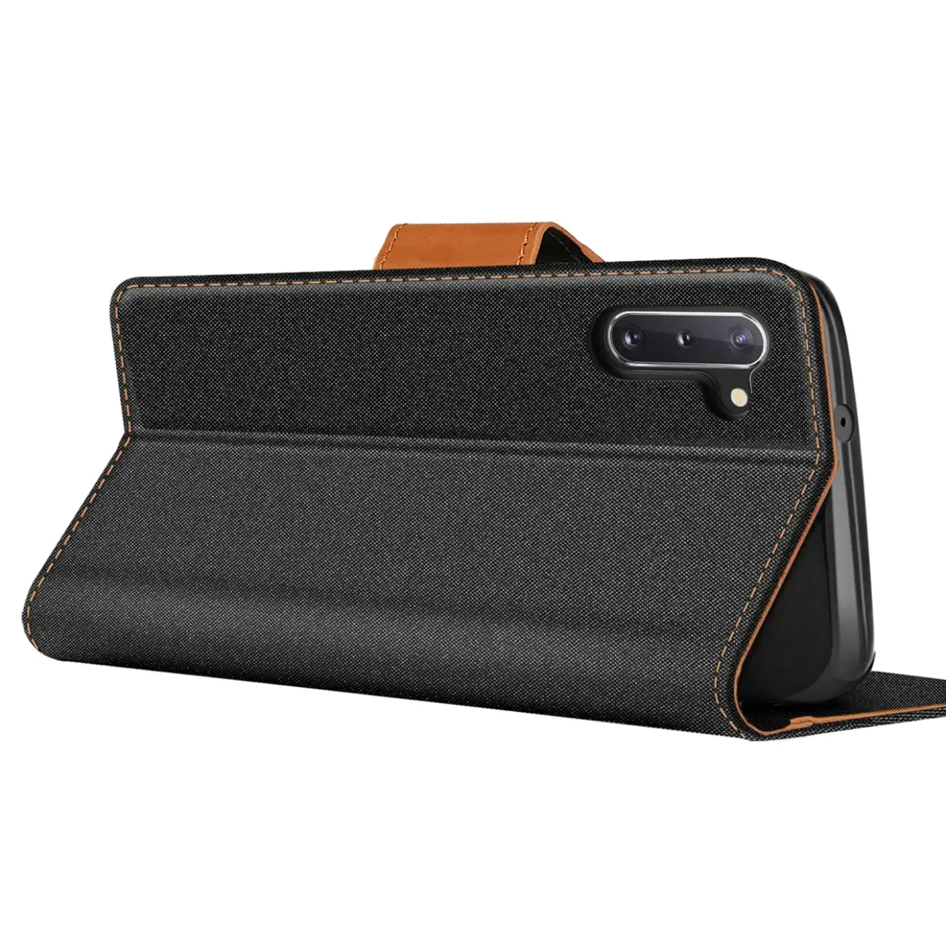 Samsung Galaxy Note 10 - Jeanslook Klapphülle mit Kartenfach