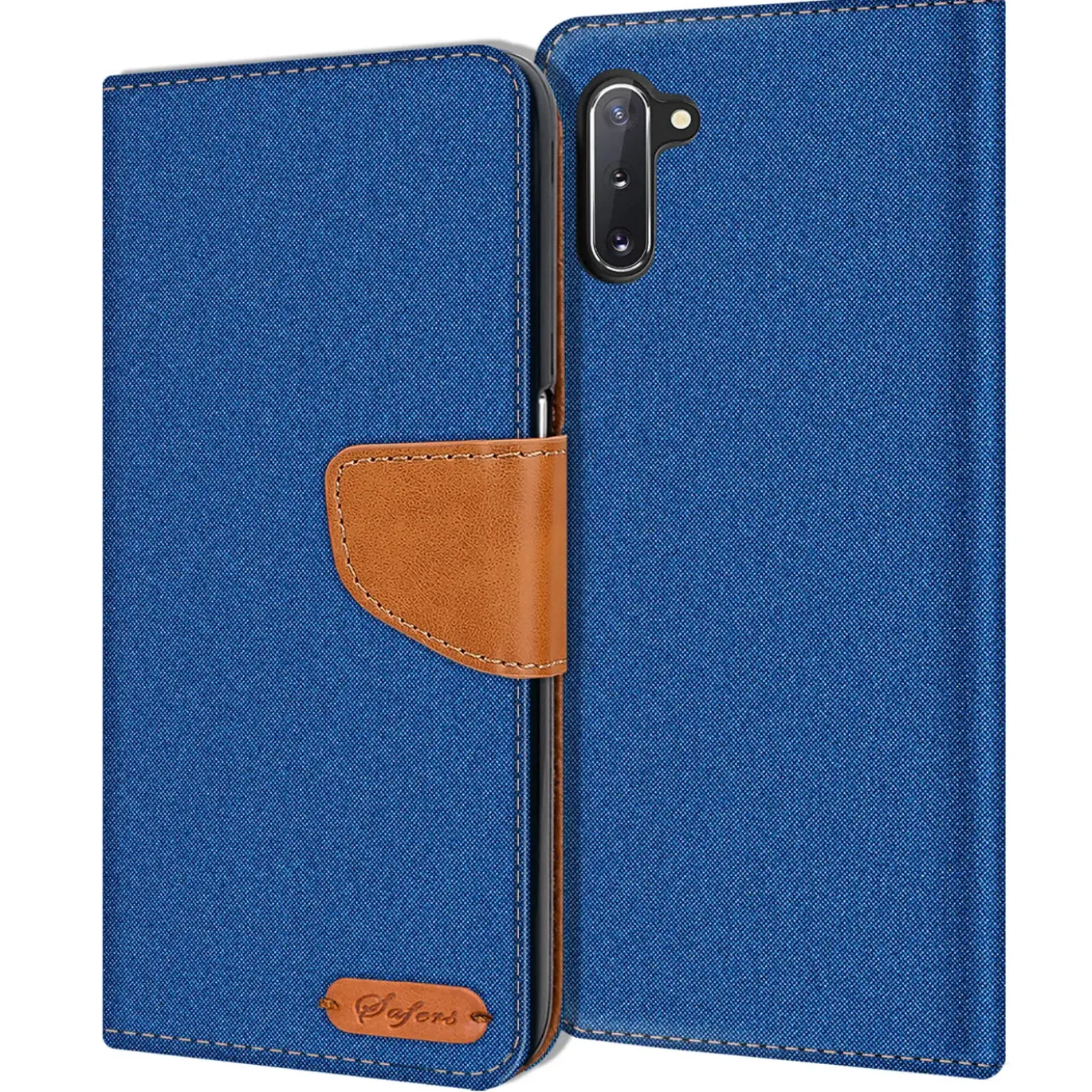 Samsung Galaxy Note 10 - Jeanslook Klapphülle mit Kartenfach