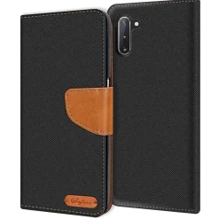 Samsung Galaxy Note 10 - Jeanslook Klapphülle mit Kartenfach