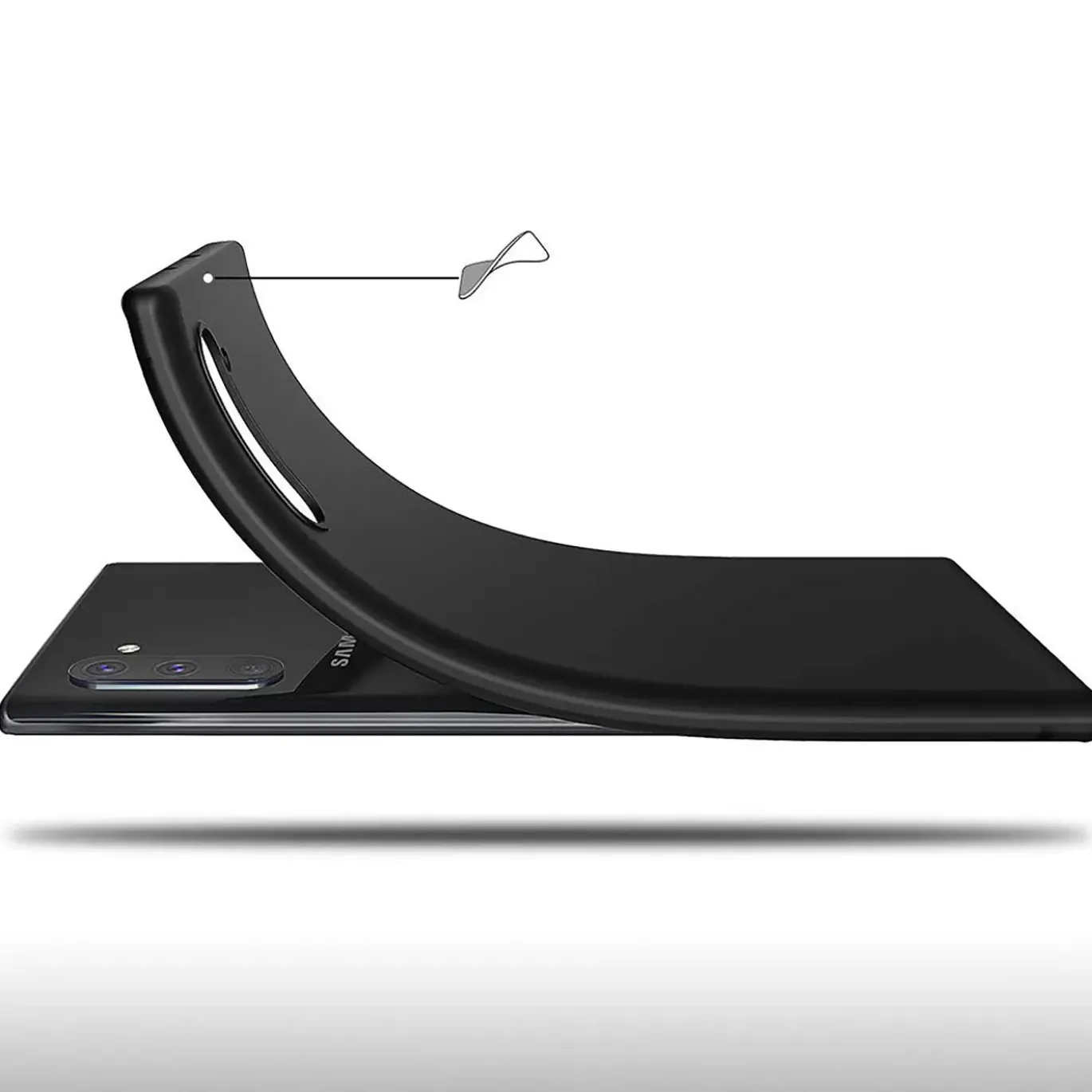 Samsung Galaxy Note 10 - Slim Silikon Backcover Schwarz