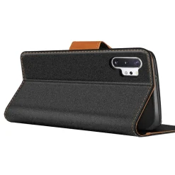 Samsung Galaxy Note 10 Plus - Jeanslook Klapphülle mit Kartenfach