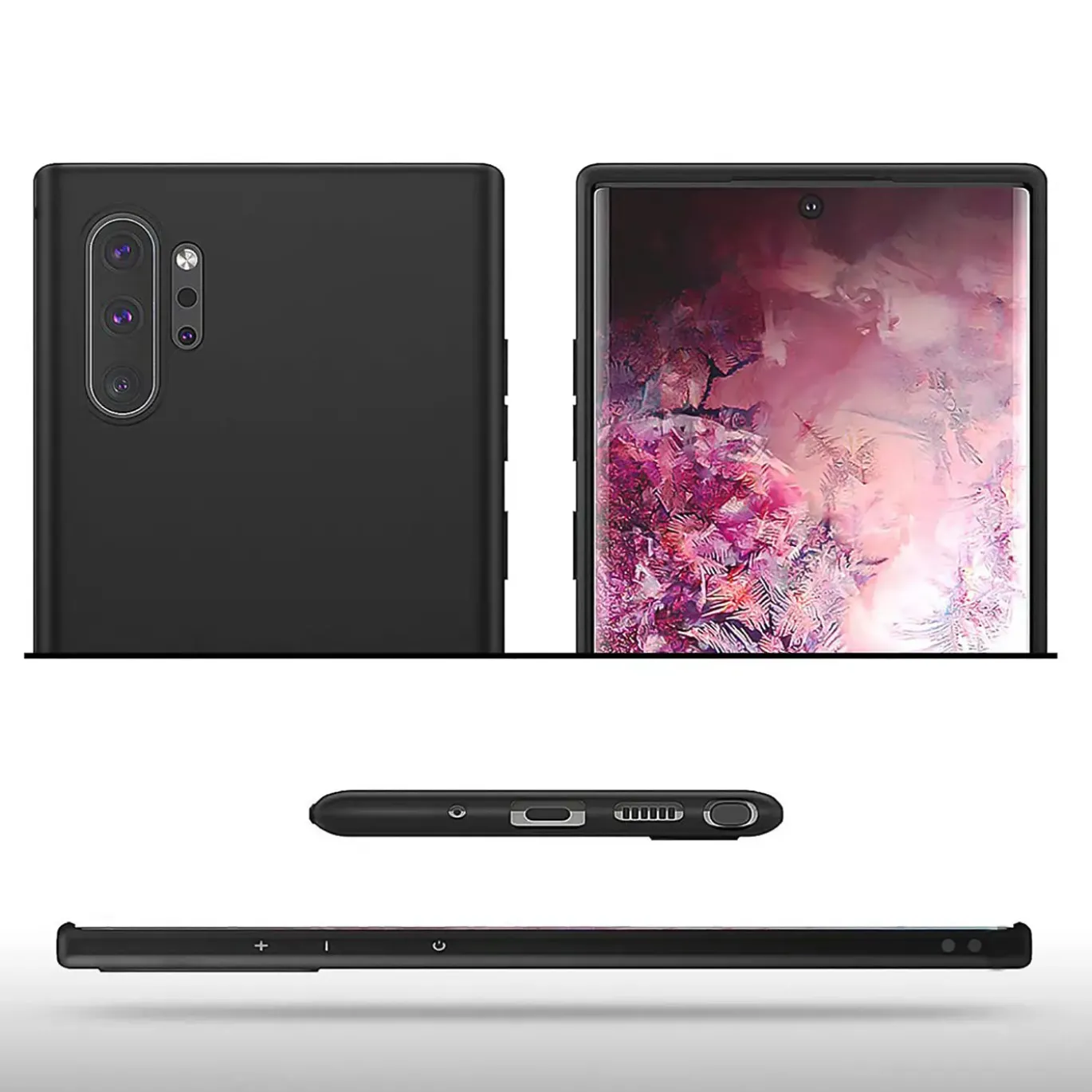Samsung Galaxy Note 10 Plus - Slim Silikon Backcover Schwarz
