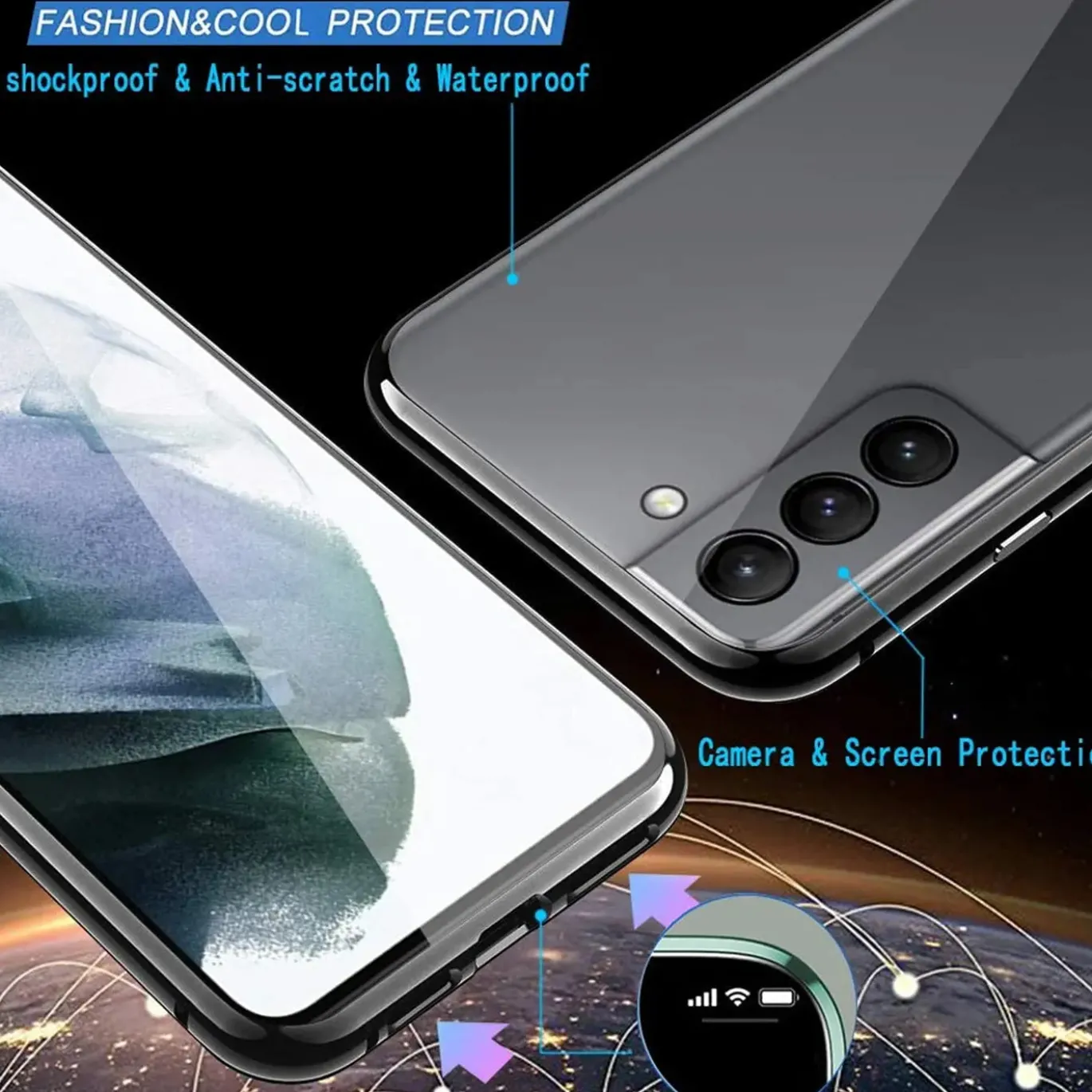 Samsung Galaxy S21 - 360° Glas Hülle mit Rundumschutz