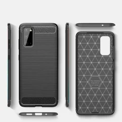 Samsung Galaxy S20 - Carbon Case Hülle, stoßfest