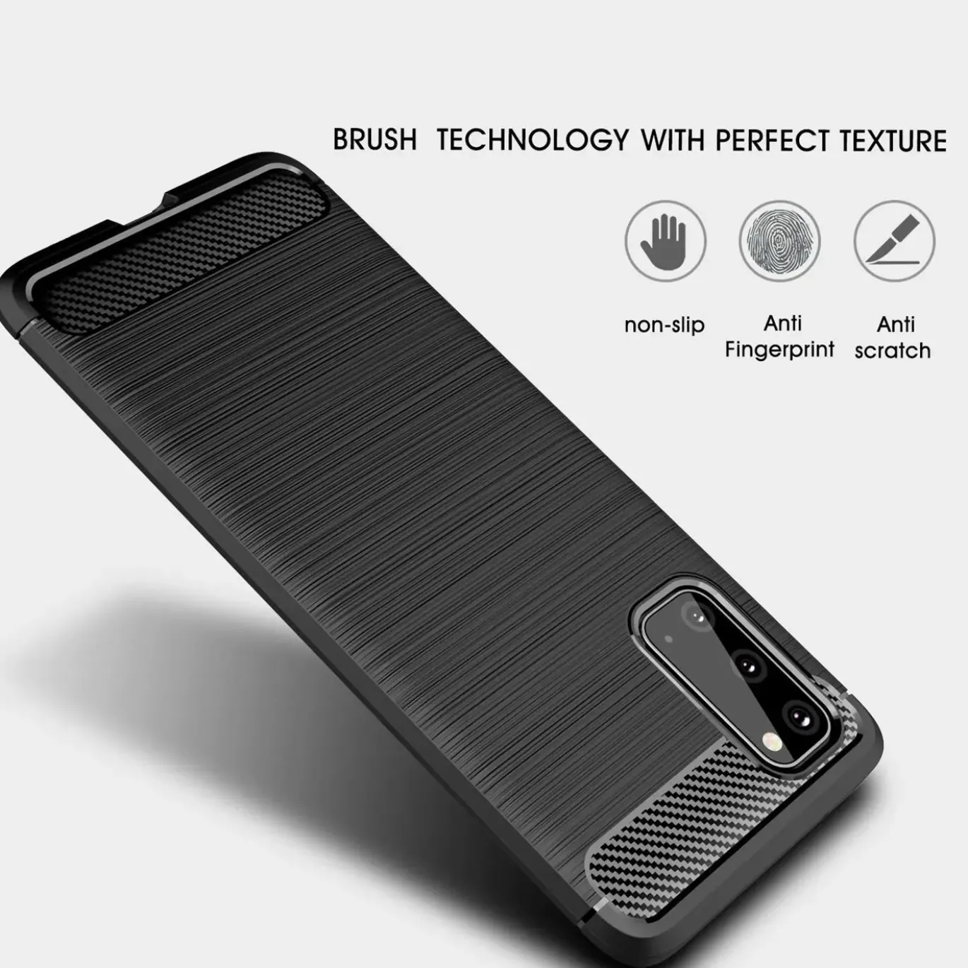 Samsung Galaxy S20 - Carbon Case Hülle, stoßfest