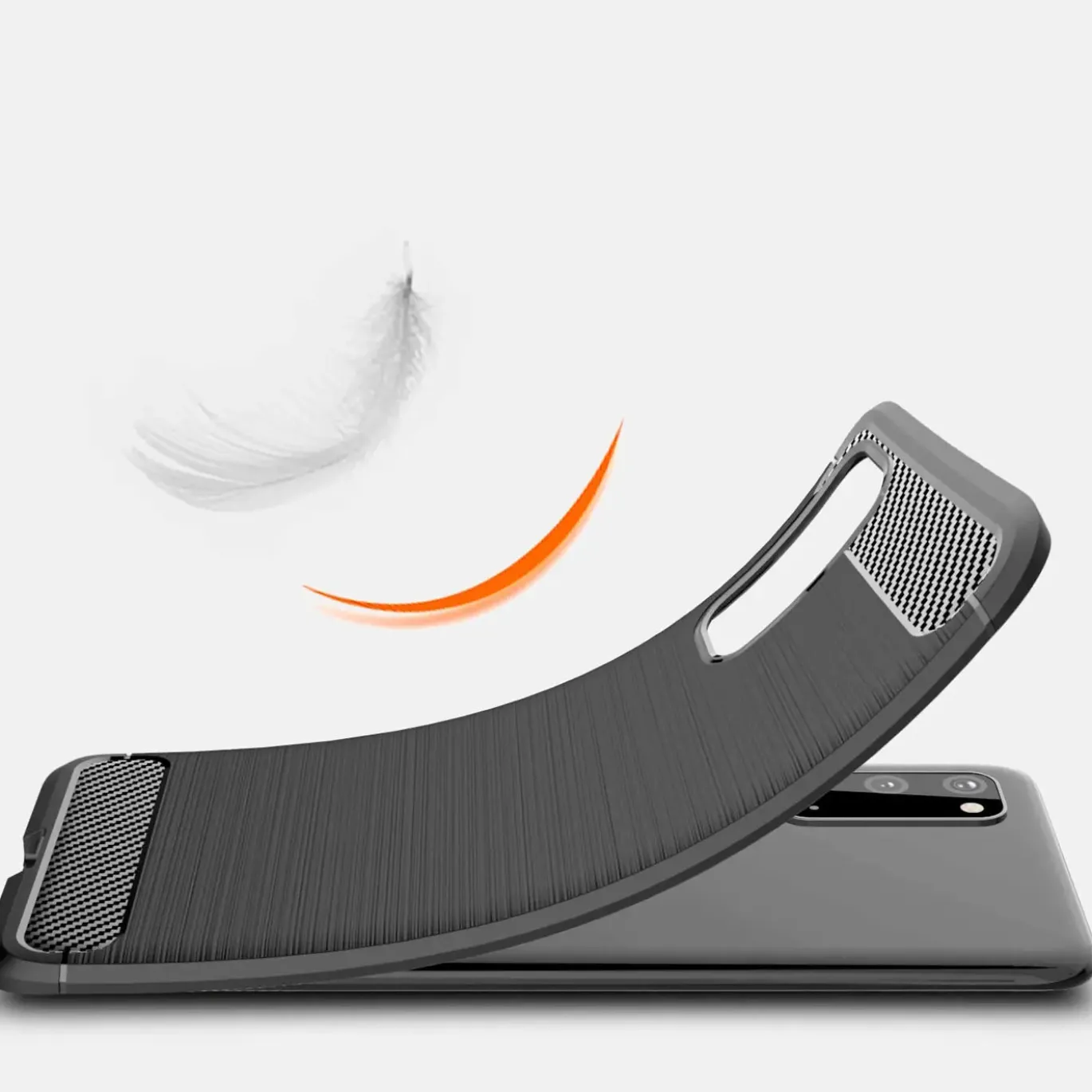 Samsung Galaxy S20 - Carbon Case Hülle, stoßfest