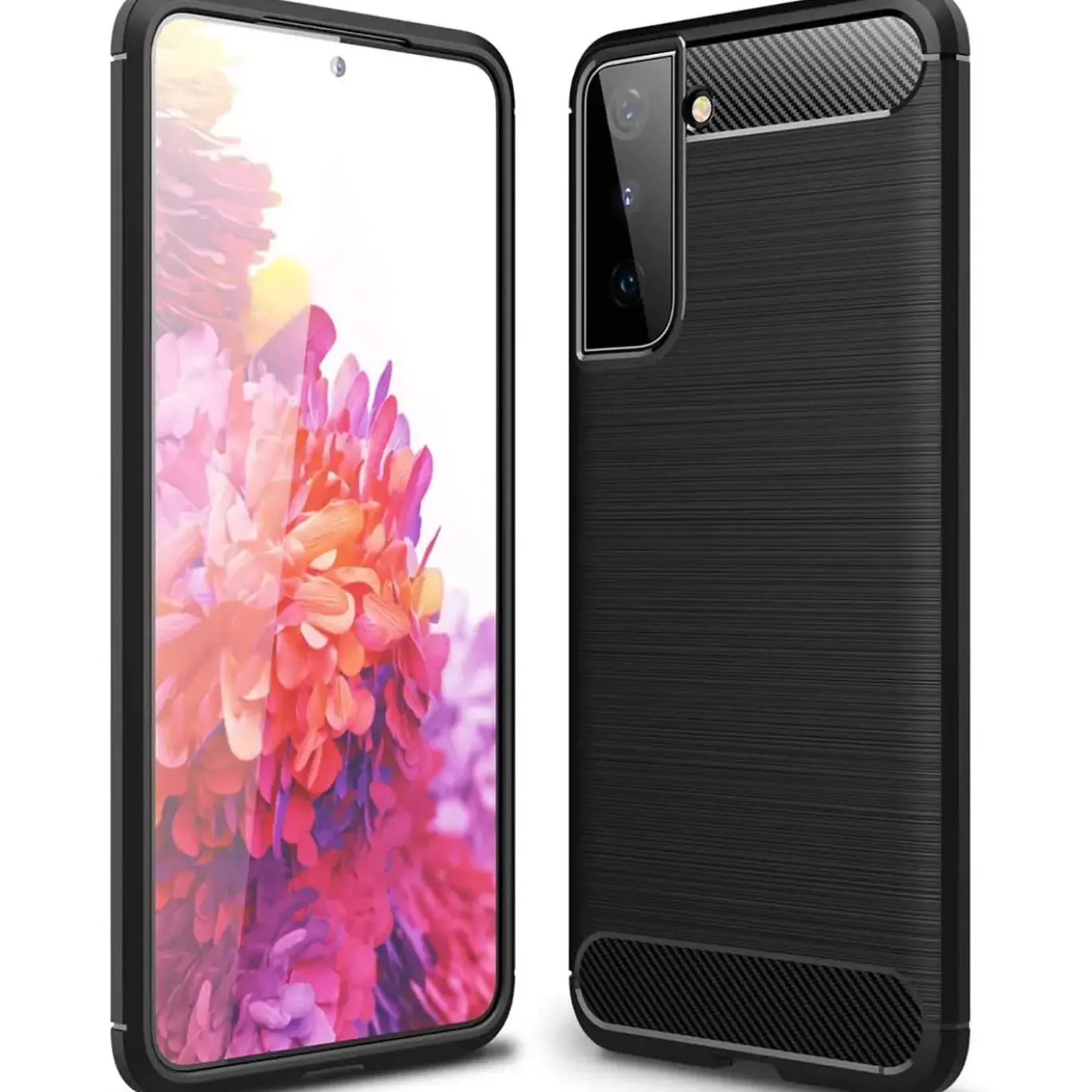 Samsung Galaxy S21 - Carbon Case Hülle, stoßfest