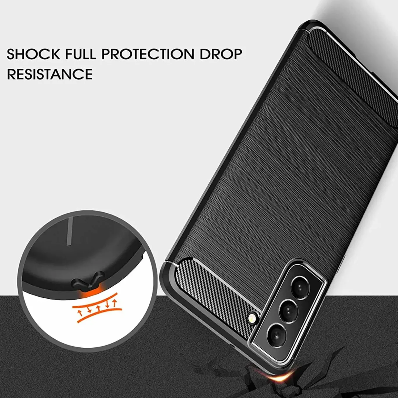 Samsung Galaxy S22 - Carbon Case Hülle, stoßfest