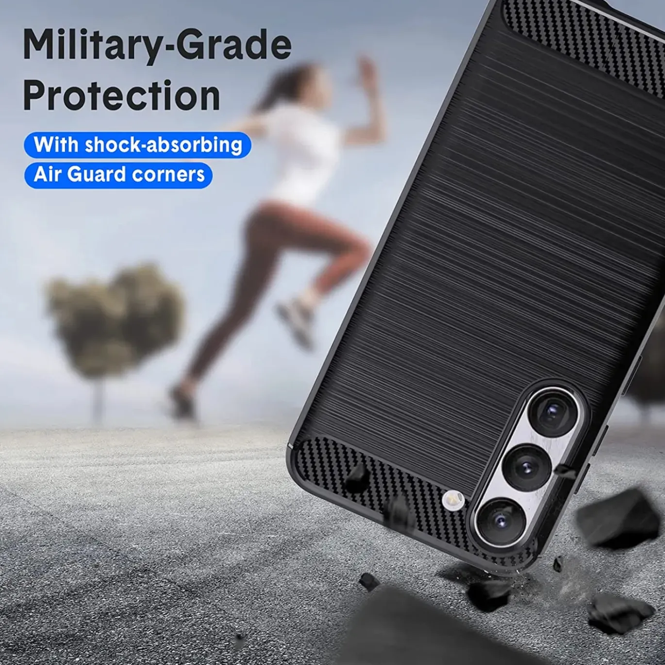 Samsung Galaxy S23 - Carbon Case Hülle, stoßfest
