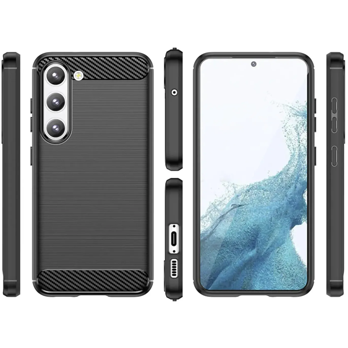 Samsung Galaxy S23 - Carbon Case Hülle, stoßfest