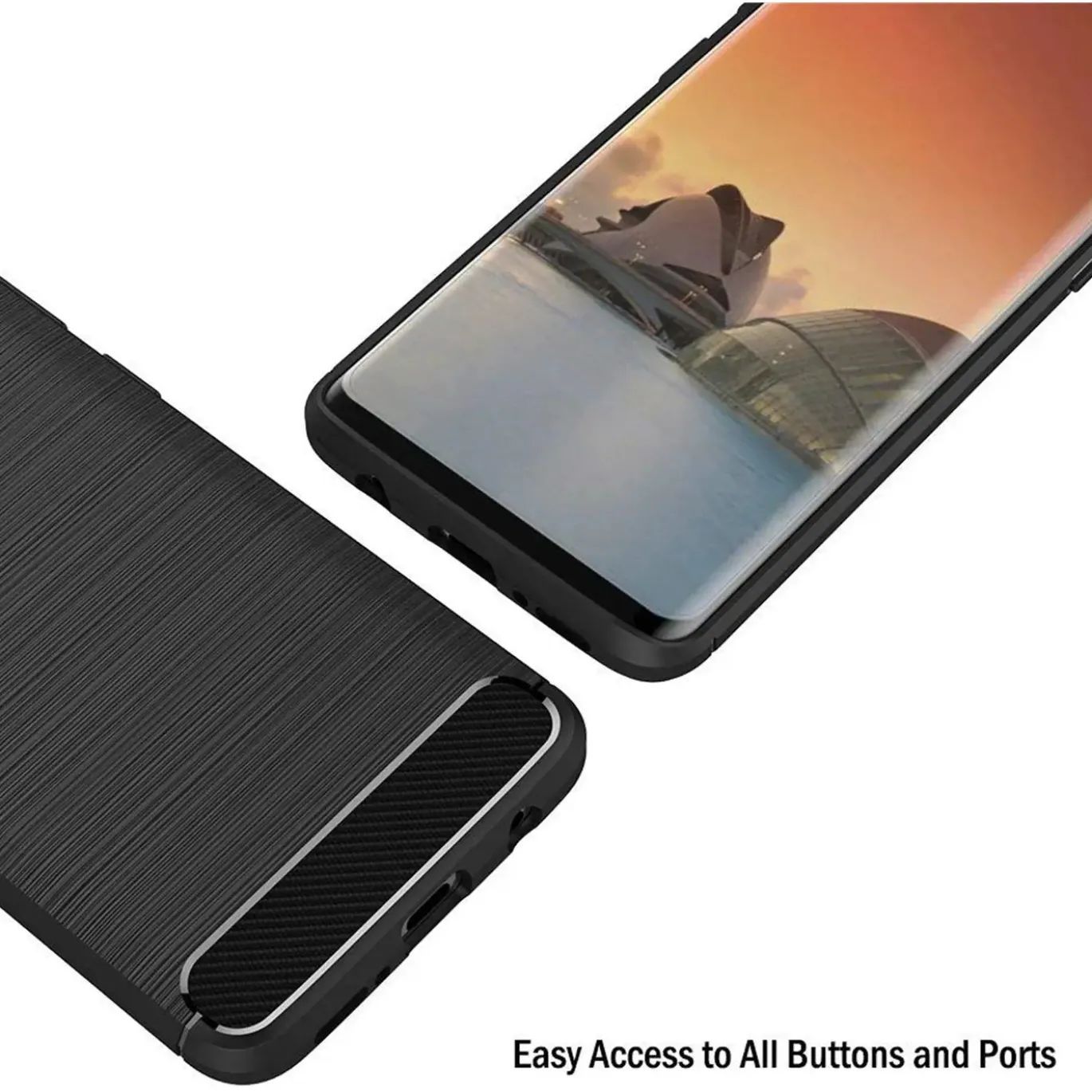 Samsung Galaxy S9 - Carbon Case Hülle, stoßfest