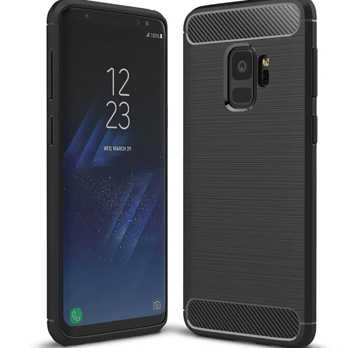 Samsung Galaxy S9 - Carbon Case Hülle, stoßfest