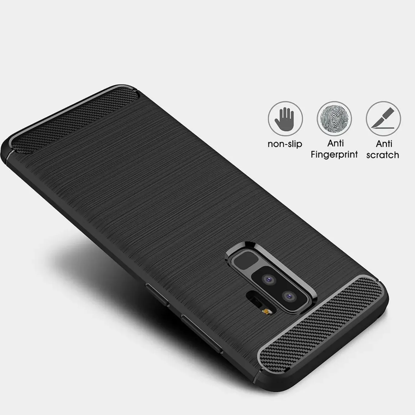 Samsung Galaxy S9 - Carbon Case Hülle, stoßfest