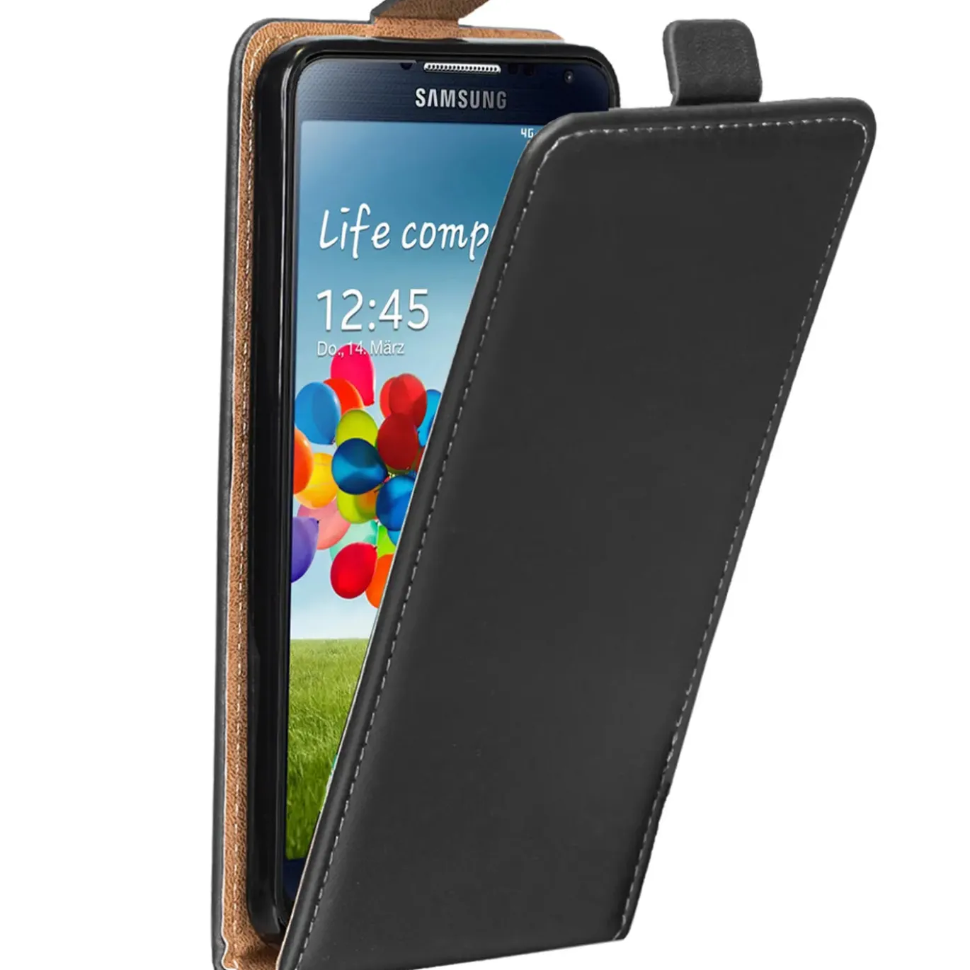 Samsung Galaxy S4 - Flip Hülle, horizontal klappbar