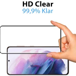 Samsung Galaxy S21 - Fullscreen 9H Panzerglas Displayglas