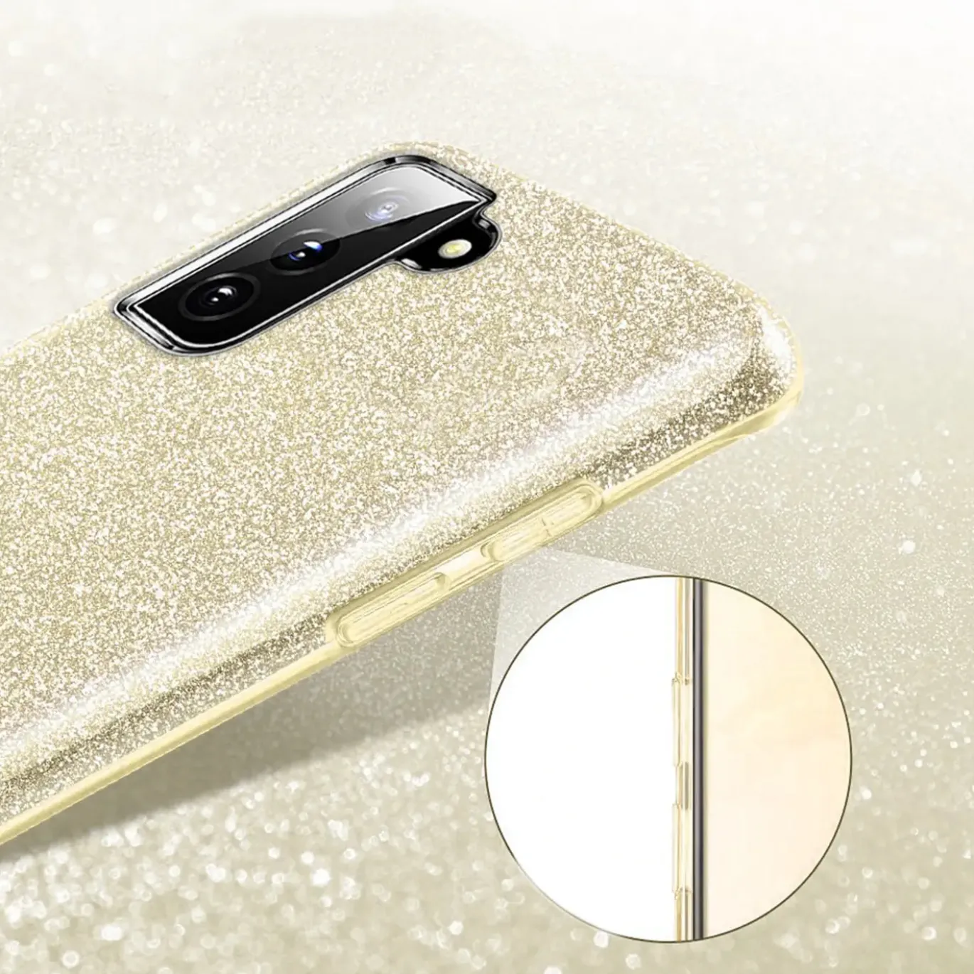 Samsung Galaxy S21 - Glitzer TPU Hülle