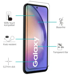 Samsung Galaxy S24 - 9H Displayschutzfolie 2x Display & Kamera