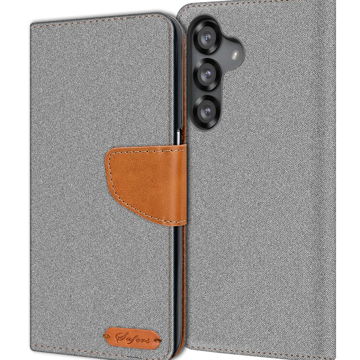 Samsung Galaxy S25 - Jeanslook Klapphülle mit Kartenfach