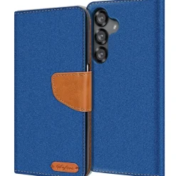 Samsung Galaxy S25 - Jeanslook Klapphülle mit Kartenfach
