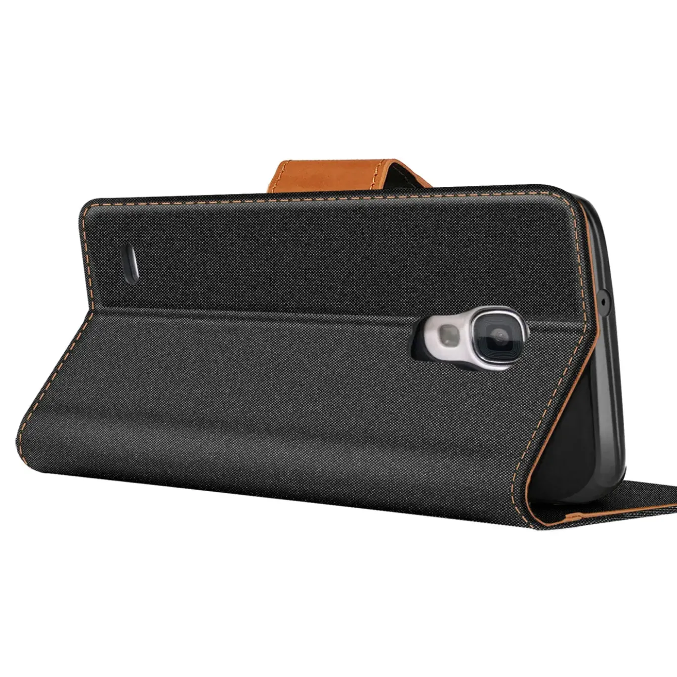 Samsung Galaxy S4 - Jeanslook Klapphülle mit Kartenfach