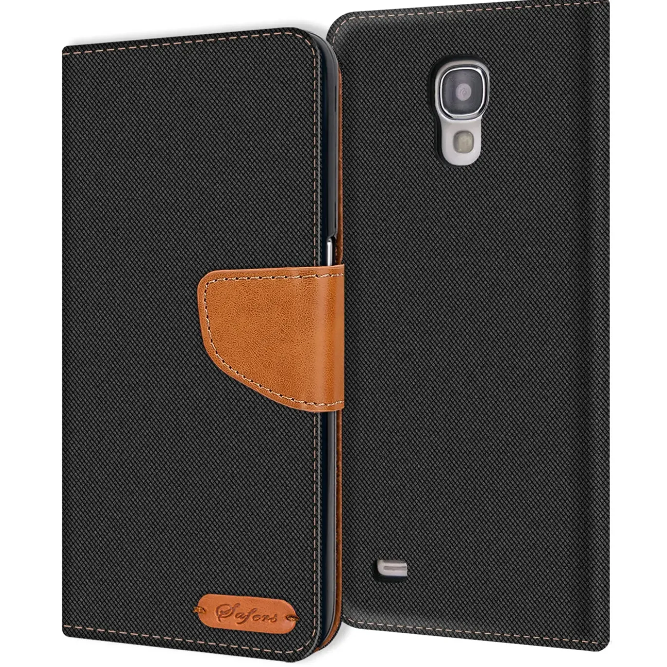 Samsung Galaxy S4 - Jeanslook Klapphülle mit Kartenfach