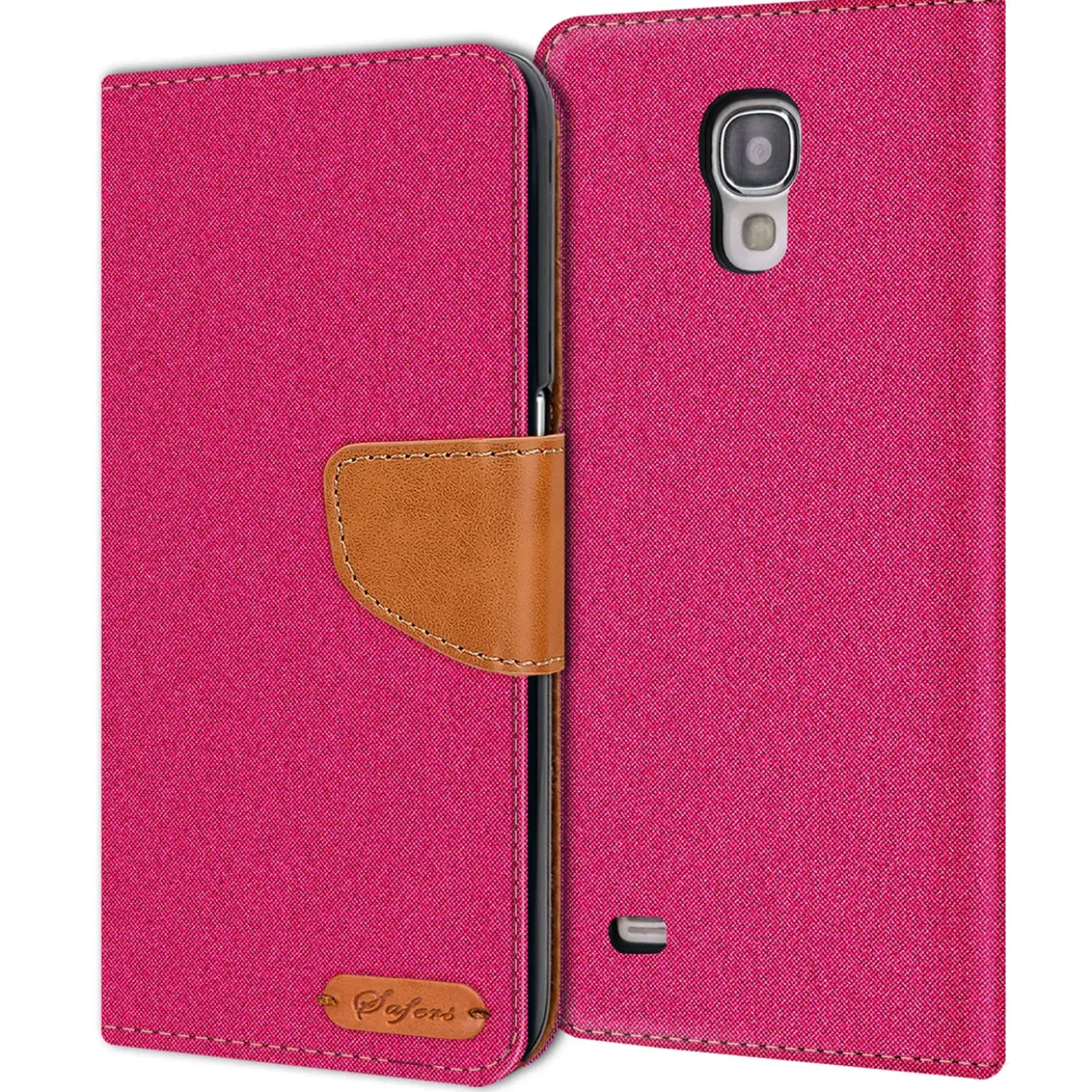 Samsung Galaxy S4 - Jeanslook Klapphülle mit Kartenfach