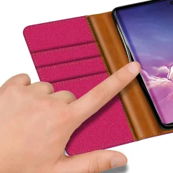 Samsung Galaxy S10 - Jeanslook Klapphülle mit Kartenfach