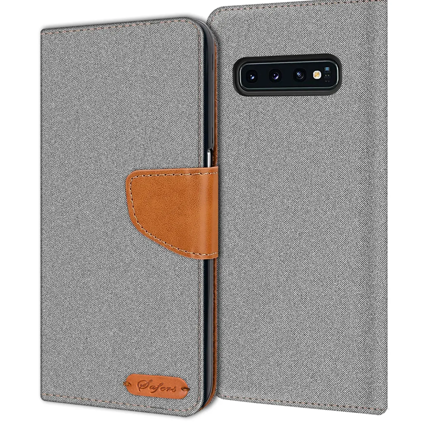 Samsung Galaxy S10 - Jeanslook Klapphülle mit Kartenfach