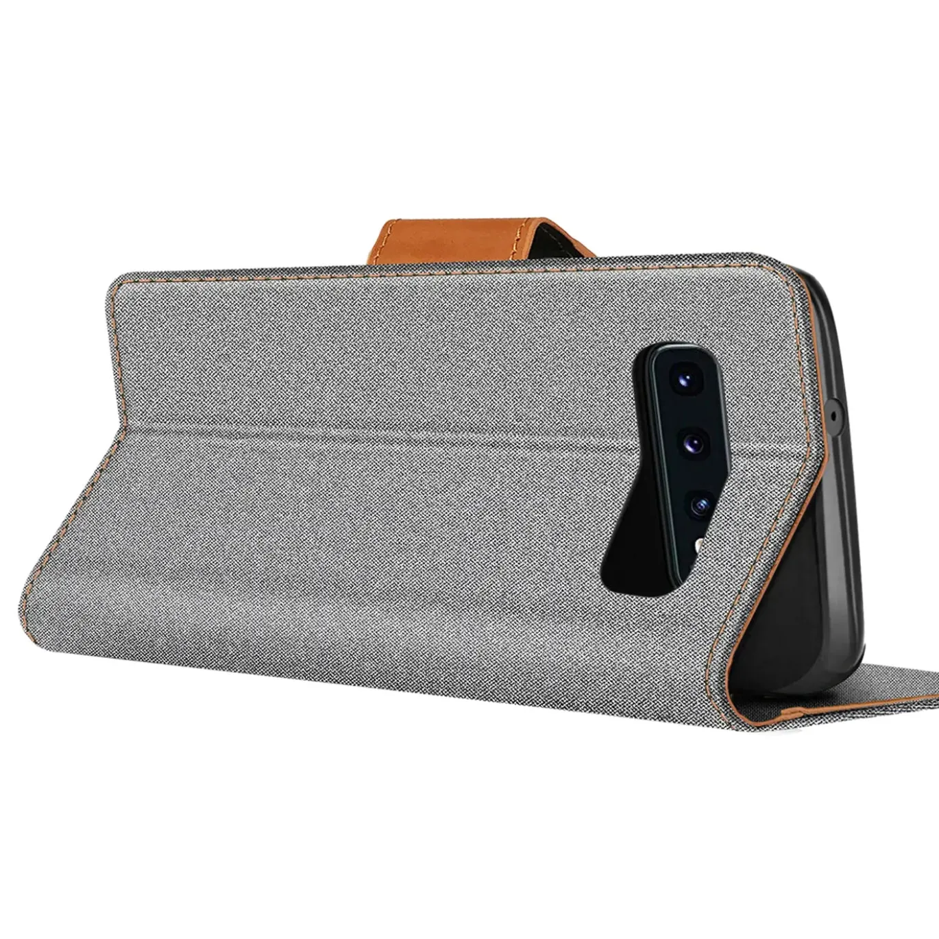 Samsung Galaxy S10 - Jeanslook Klapphülle mit Kartenfach