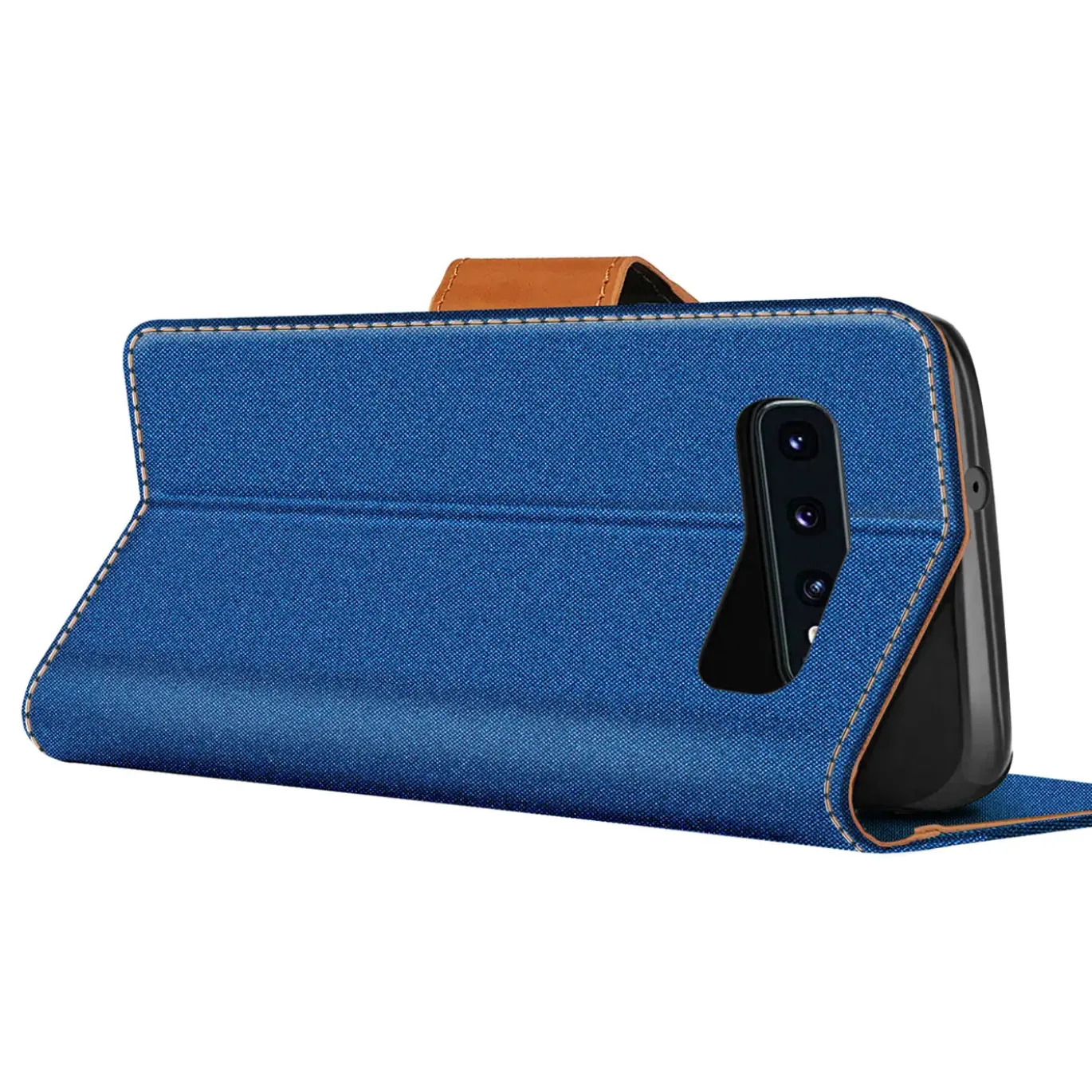 Samsung Galaxy S10 - Jeanslook Klapphülle mit Kartenfach