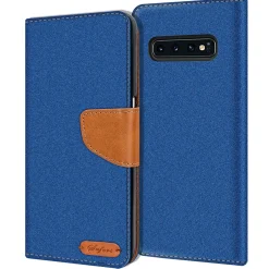 Samsung Galaxy S10 - Jeanslook Klapphülle mit Kartenfach