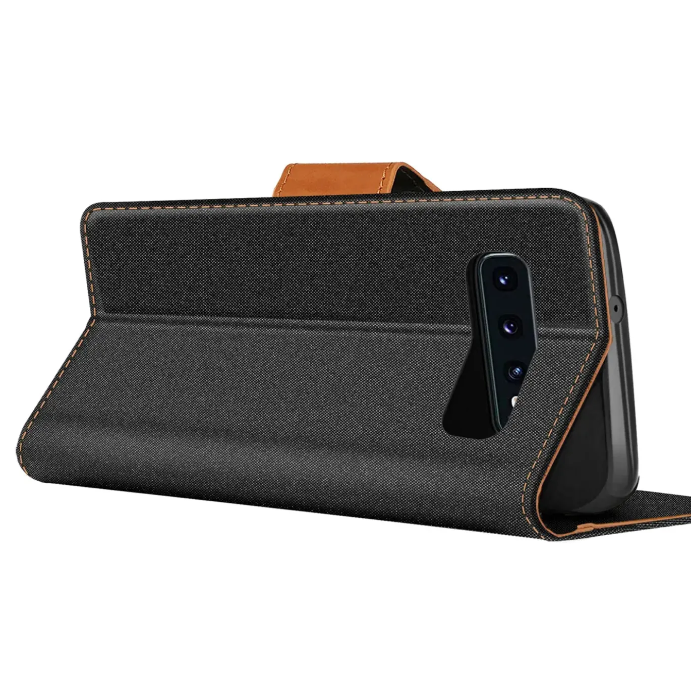Samsung Galaxy S10 - Jeanslook Klapphülle mit Kartenfach