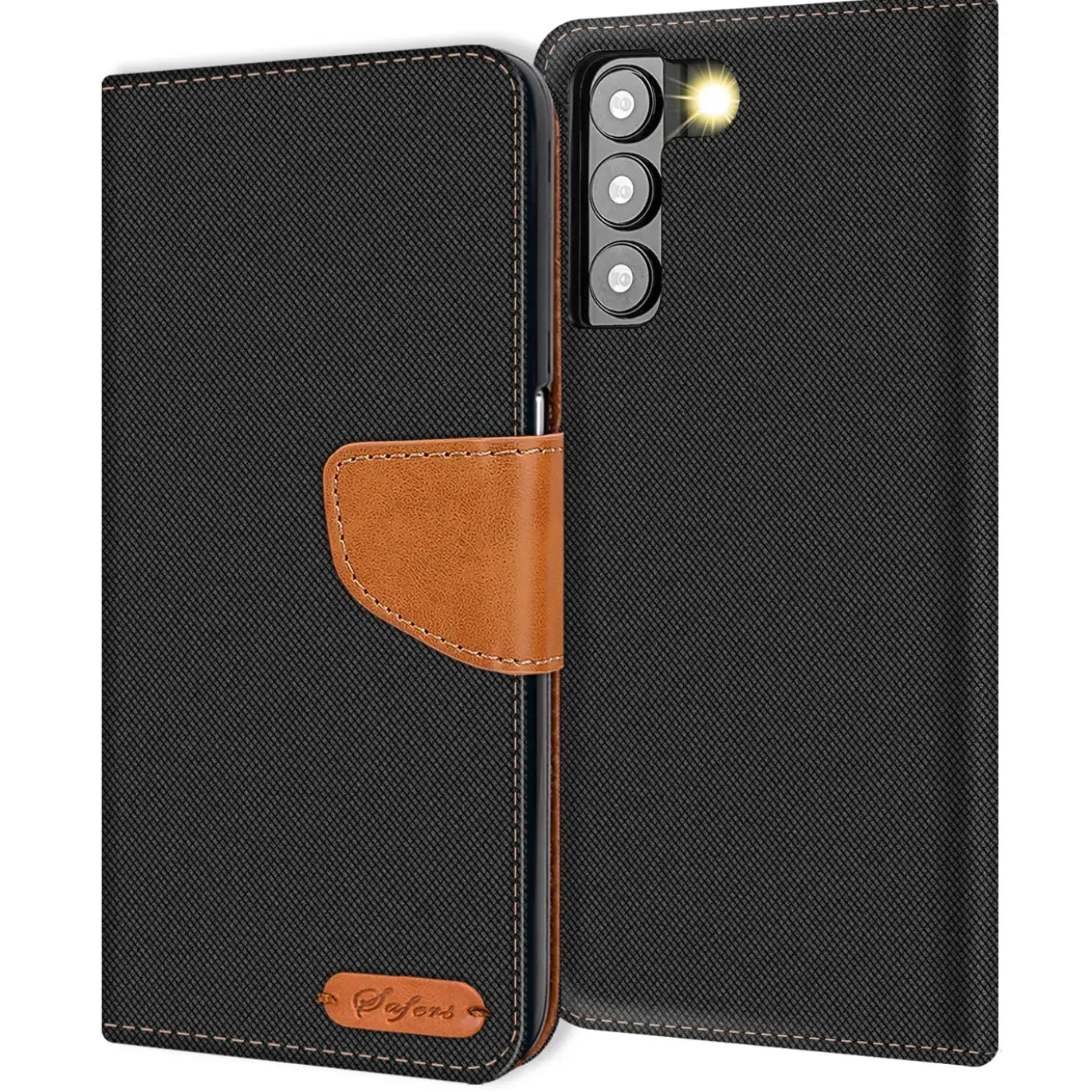 Samsung Galaxy S23 - Jeanslook Klapphülle mit Kartenfach