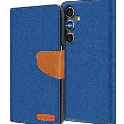 Samsung Galaxy S24 - Jeanslook Klapphülle mit Kartenfach