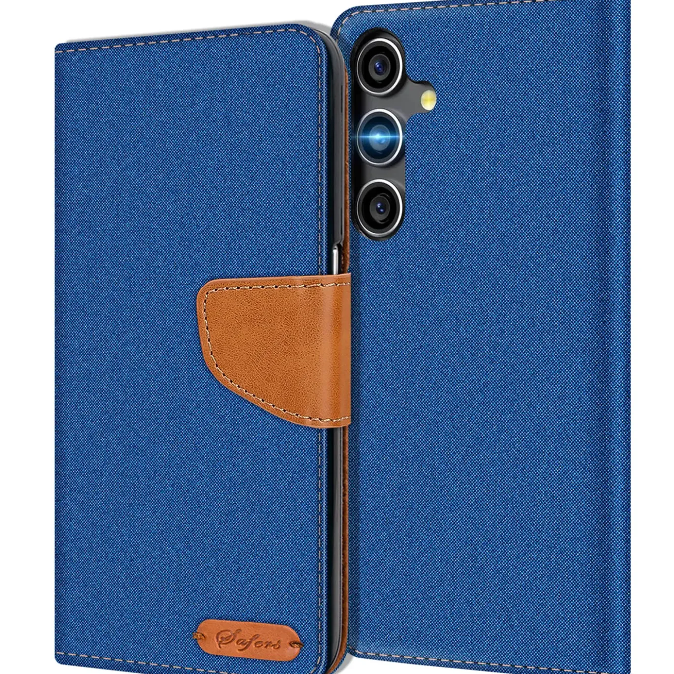Samsung Galaxy S24 - Jeanslook Klapphülle mit Kartenfach