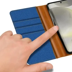 Samsung Galaxy S24 - Jeanslook Klapphülle mit Kartenfach
