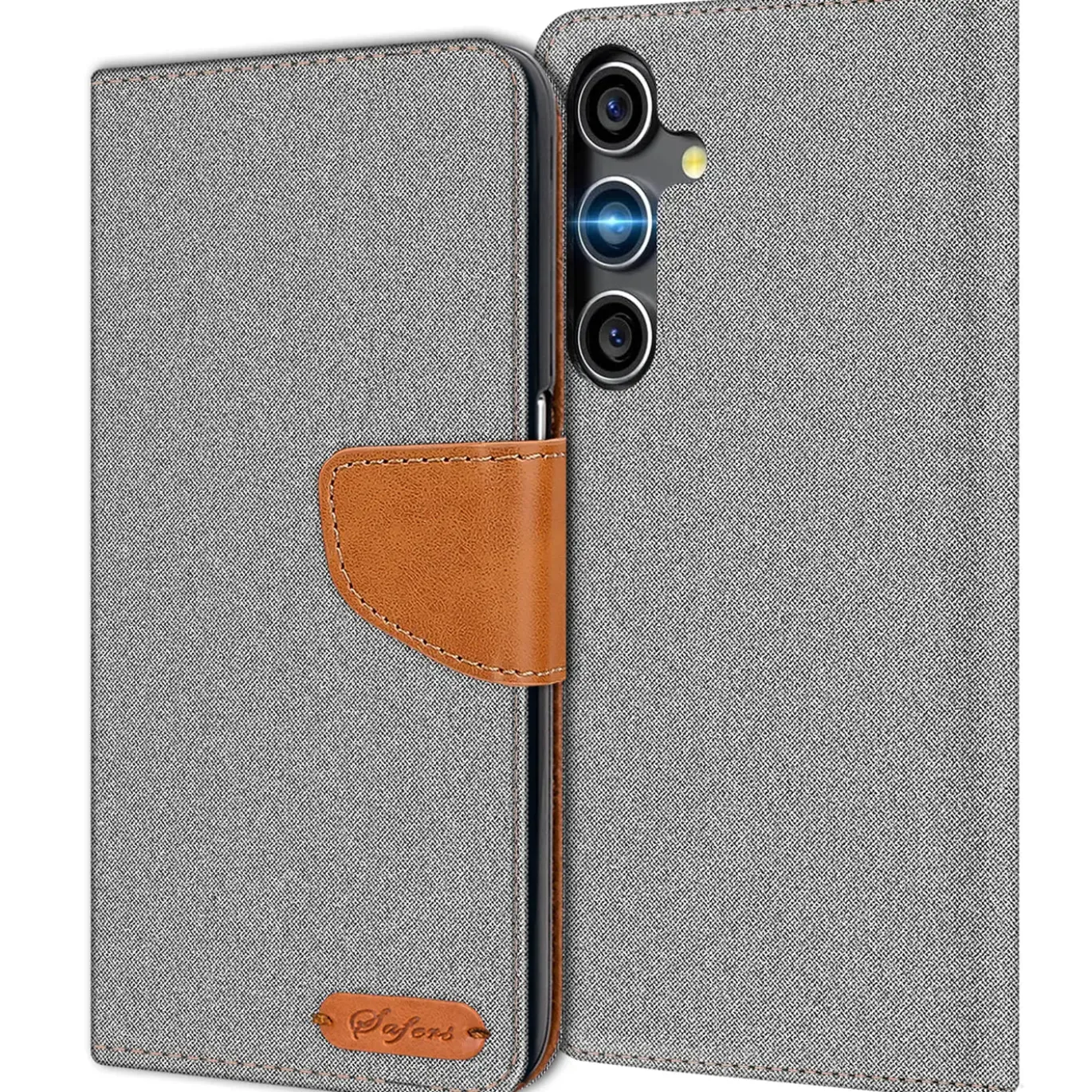 Samsung Galaxy S24 - Jeanslook Klapphülle mit Kartenfach