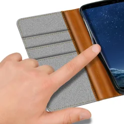 Samsung Galaxy S8 - Jeanslook Klapphülle mit Kartenfach