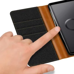 Samsung Galaxy S9 - Jeanslook Klapphülle mit Kartenfach