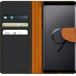 Samsung Galaxy S9 - Jeanslook Klapphülle mit Kartenfach