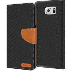 Samsung Galaxy S6 - Jeanslook Klapphülle mit Kartenfach