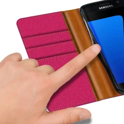 Samsung Galaxy S7 - Jeanslook Klapphülle mit Kartenfach
